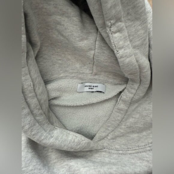 ANINE BING Sport Harvey Sweatshirt in Heather Grey Small Excellent Condition - Picture 3 of 8